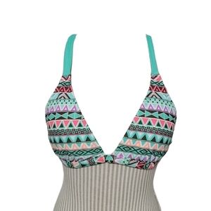 Body Glove Colorful Geometric Bikini Top, Small